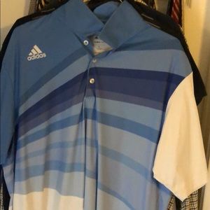 Adidas Men’s Golf Shirt - XL - Blue & White